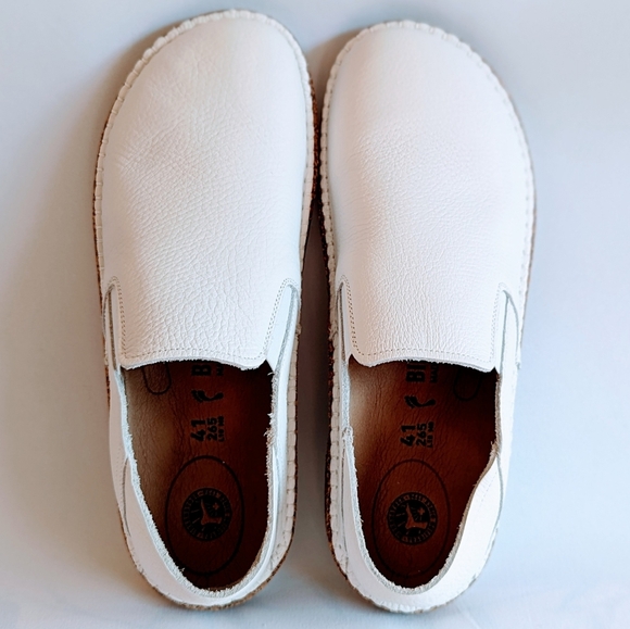 Birkenstock Callan Slip On Convertible Heel Leather White Narrow EU41 10 NIB - Picture 10 of 16